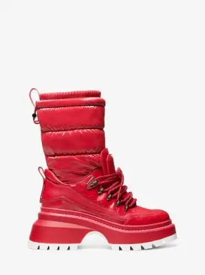 MK Stivale Shiloh in materiale misto - Rosso - Michael Kors miniatura 2