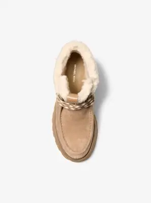 MK Stivaletto Cade in pelle scamosciata foderato in pile - Naturale - Michael Kors miniatura 3