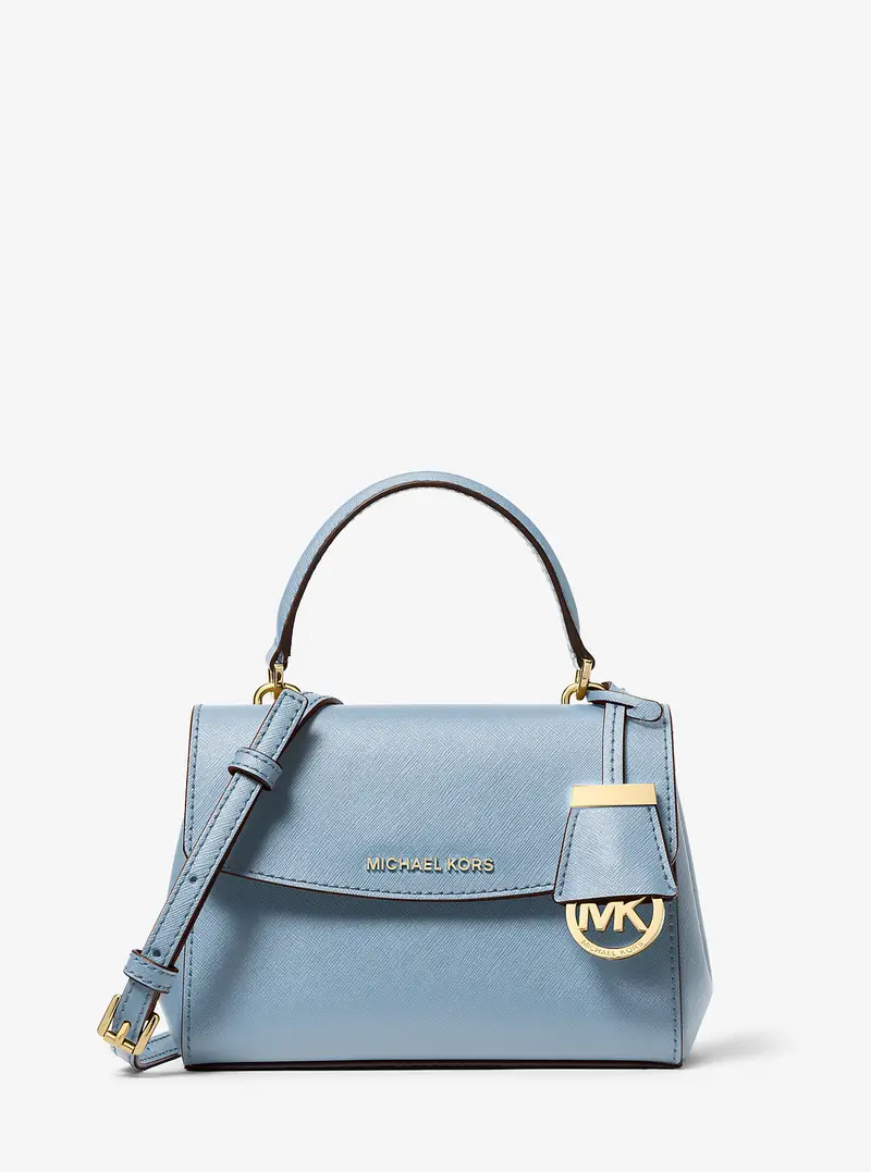 MK Tracolla Ava extra-small in pelle Saffiano - Blu - Michael Kors