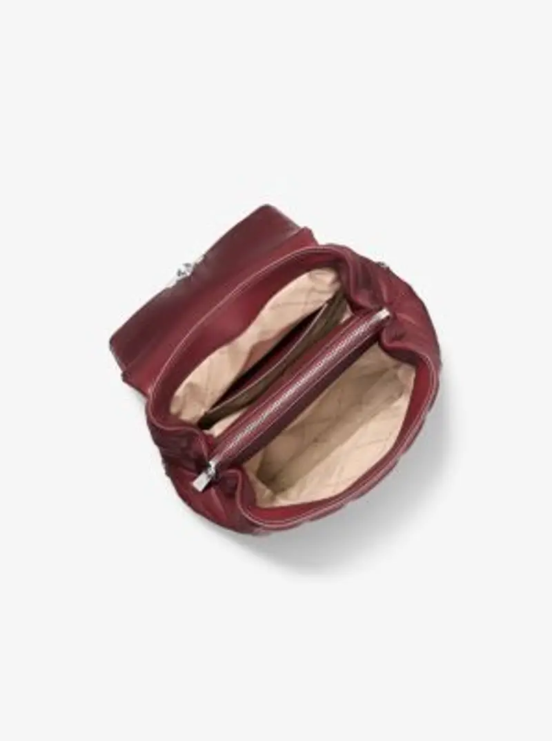 MK Zaino Tribeca piccolo in pelle trapuntata - Rosso - Michael Kors miniatura 2