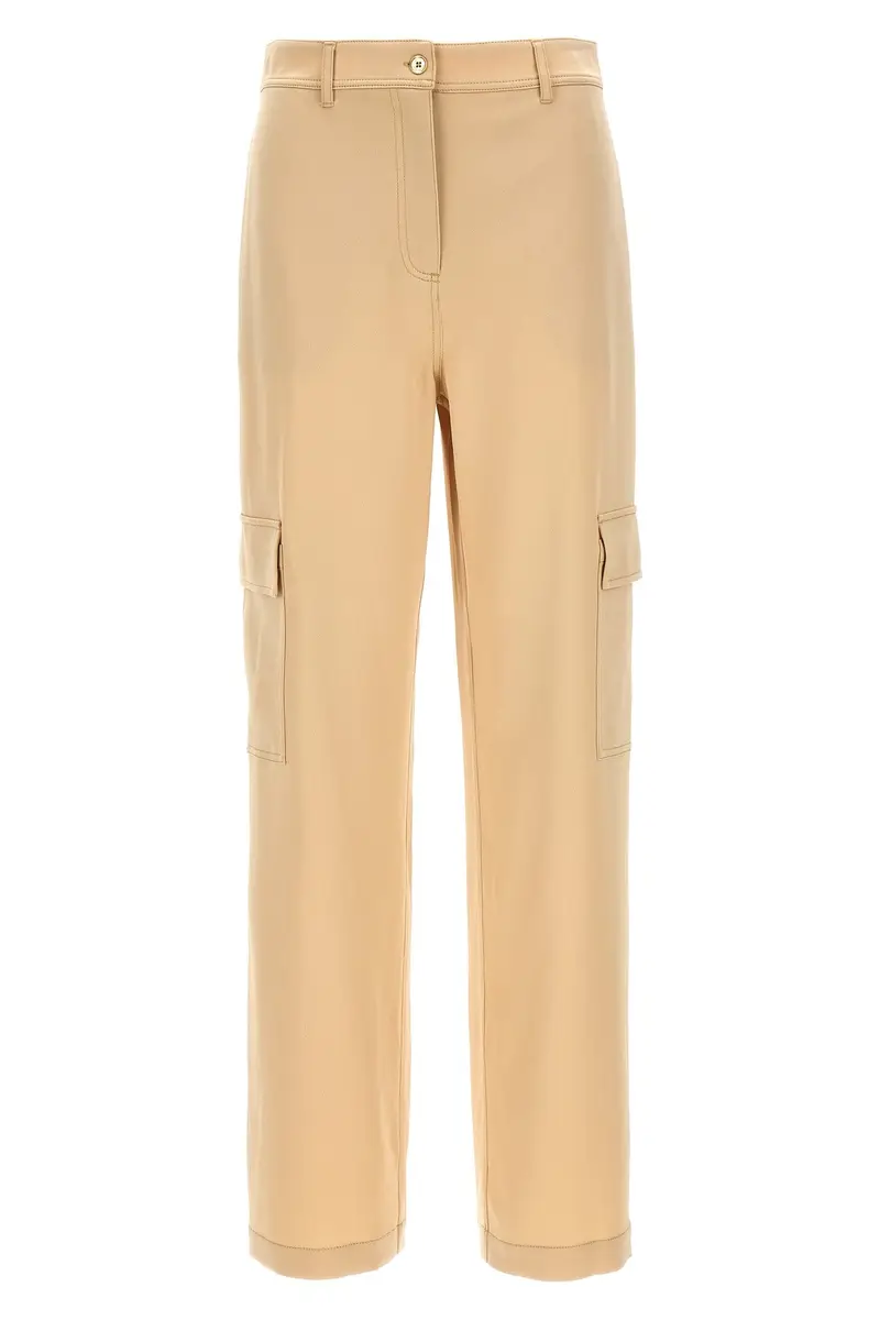 Pantalone Cargo Satin Beige