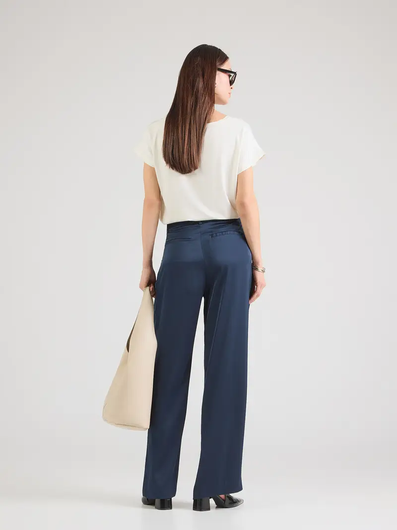 Pantaloni con pieghe navy miniatura 3