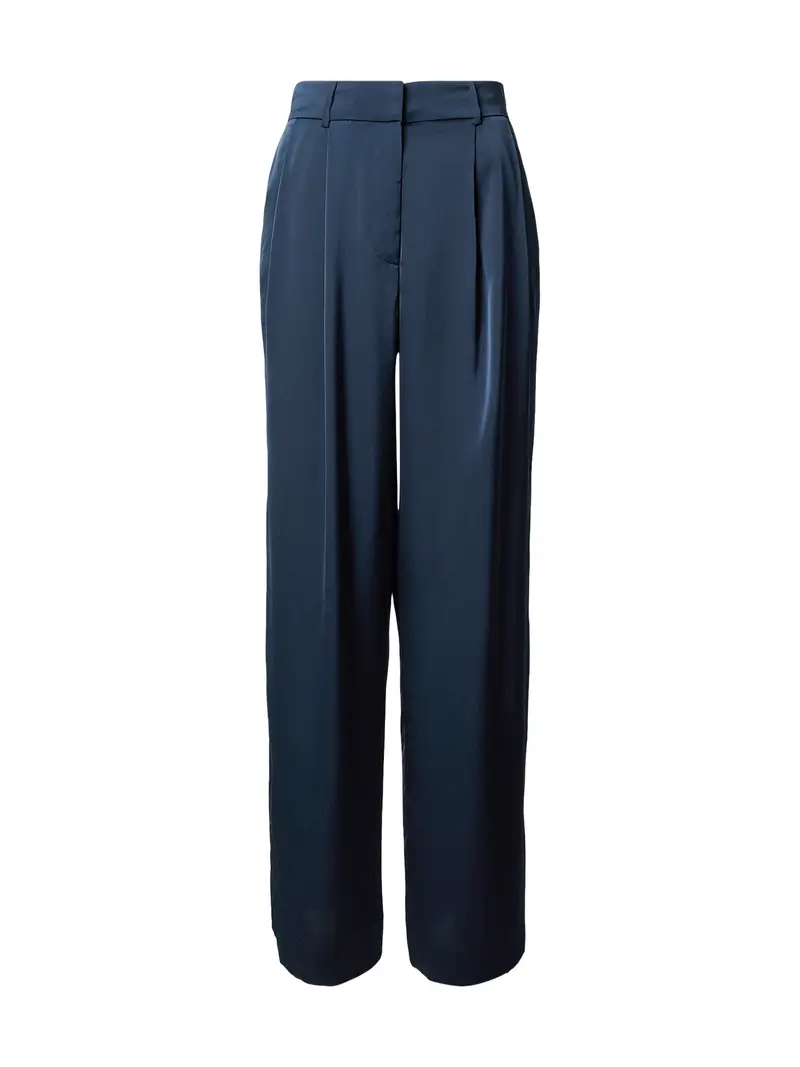 Pantaloni con pieghe navy