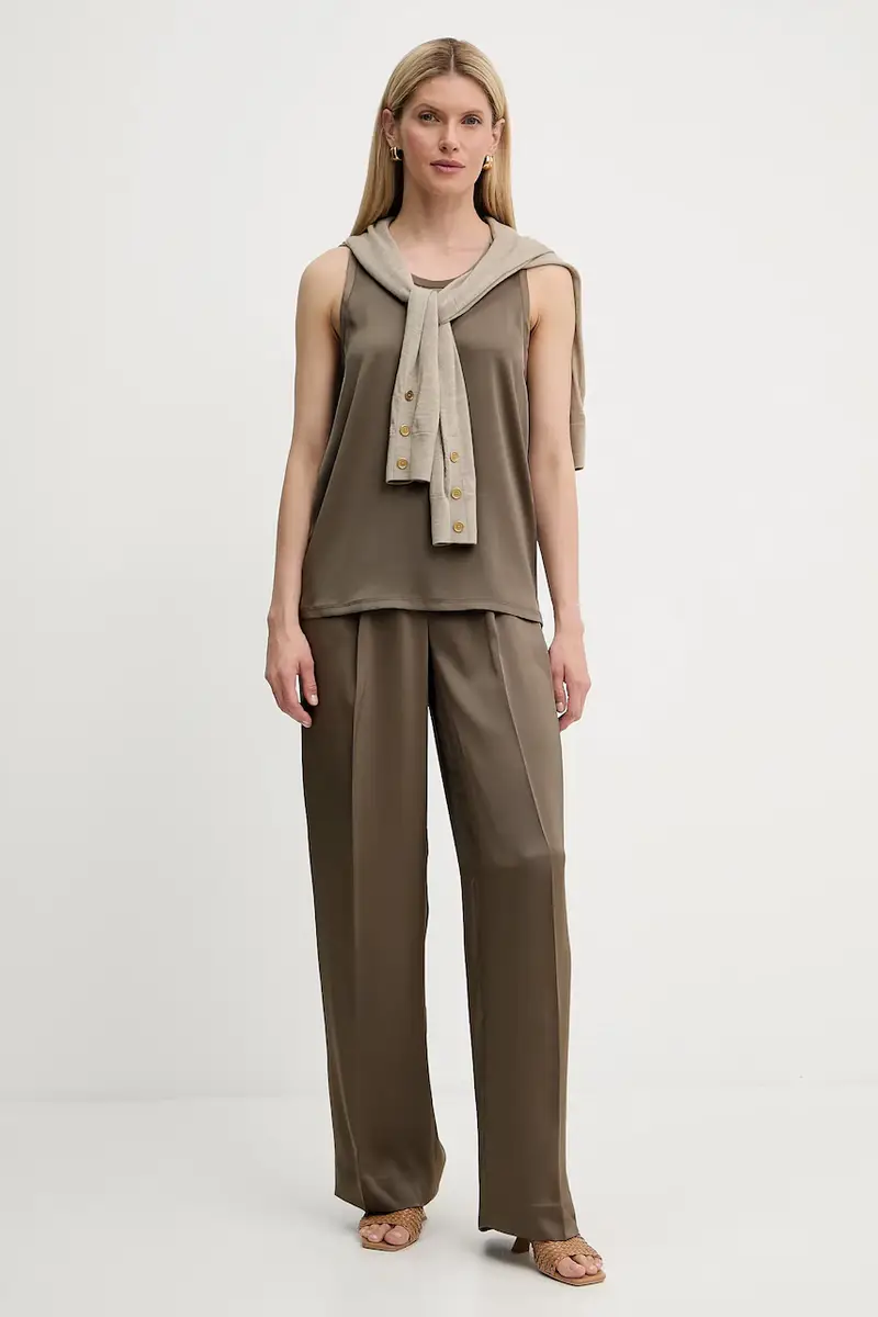 pantaloni donna colore verde MT530VRAYJ miniatura 2