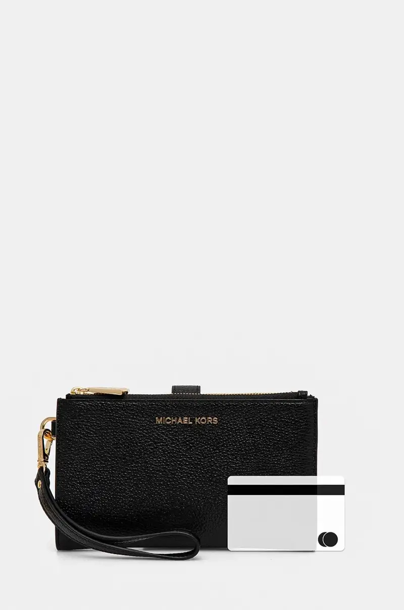 portafoglio in pelle donna colore nero 32T7GAFW4L miniatura 5