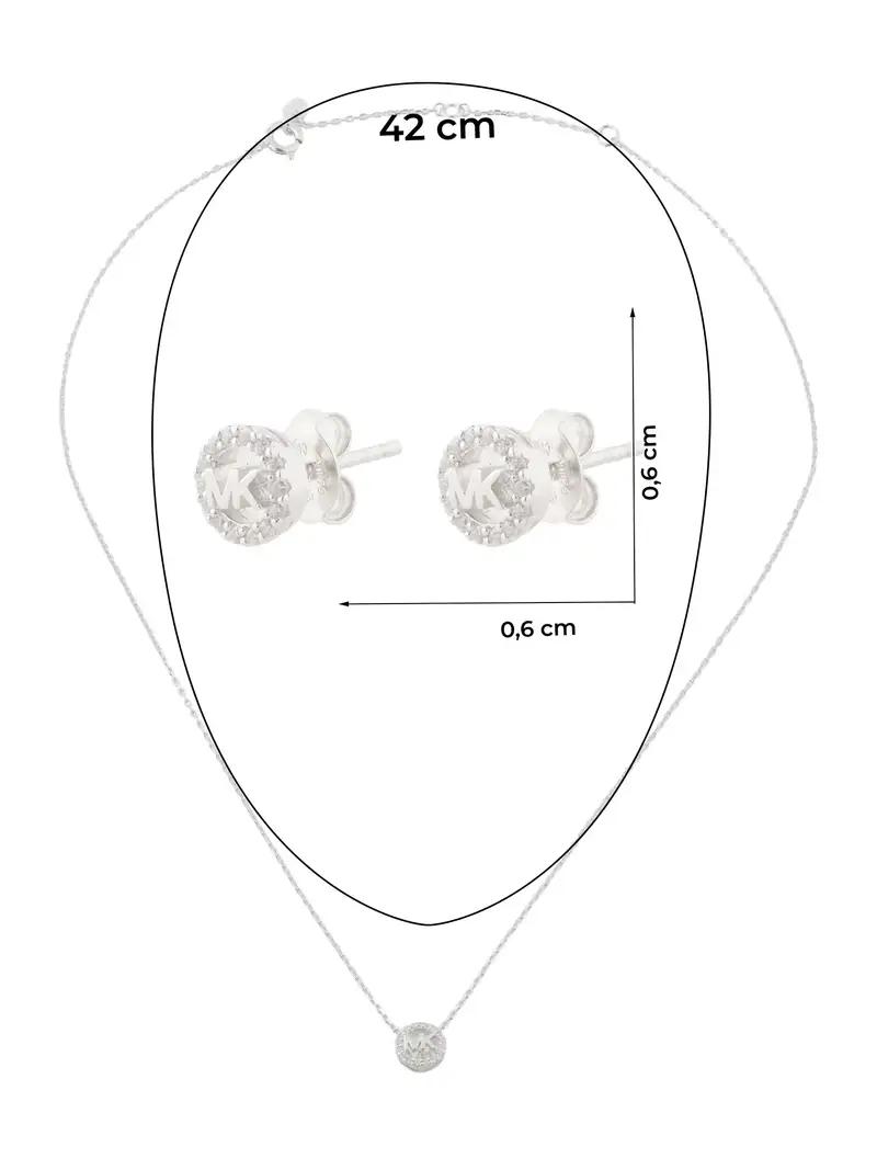 Michael Michael Kors Set di gioielli argento e trasparente per donna miniatura 2