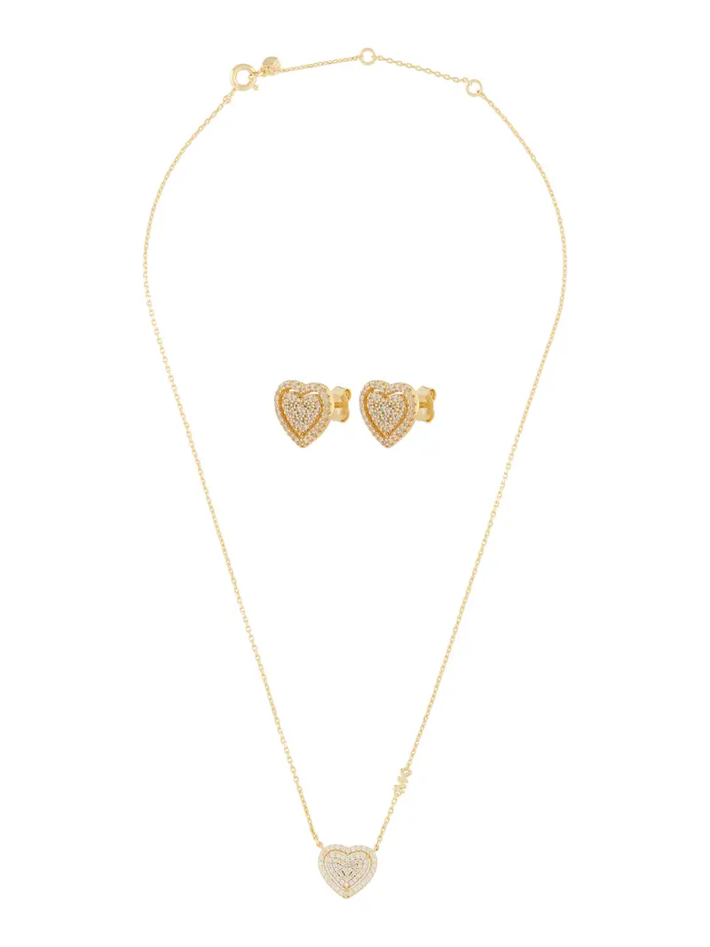 Set di gioielli oro / trasparente