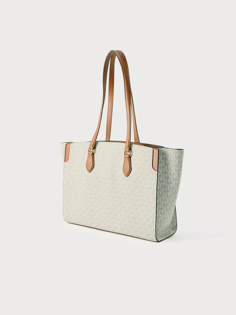 Shopper marrone / giallo pastello miniatura 3