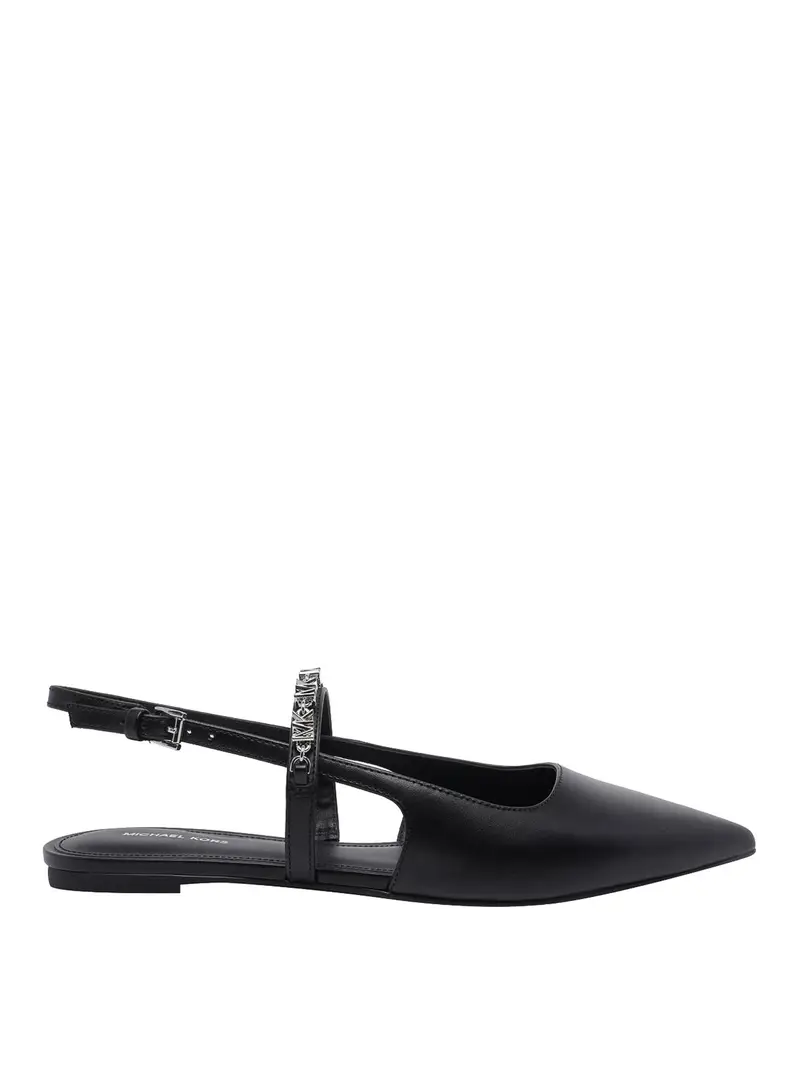 Slingback Dina piatto Nero