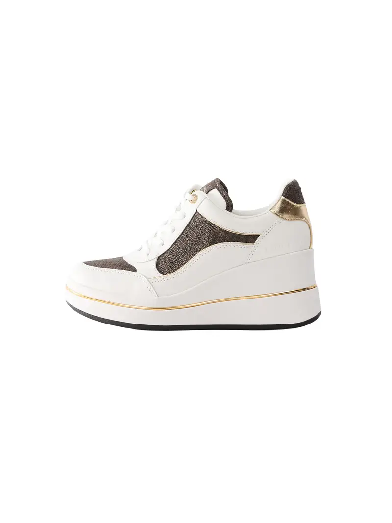 Sneaker alta 'EMMY' marrone / oro / bianco