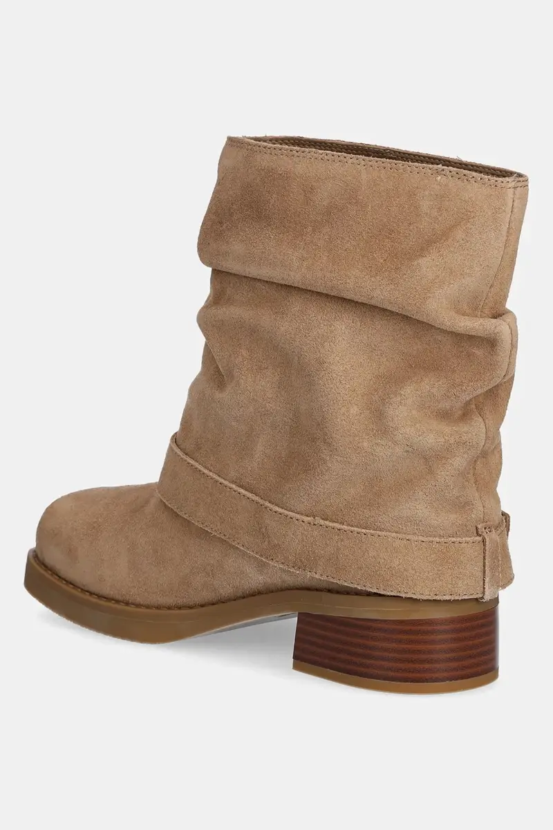 stivaletti alla caviglia in camoscio Colby donna colore beige 40F5COFE5S.297 miniatura 3