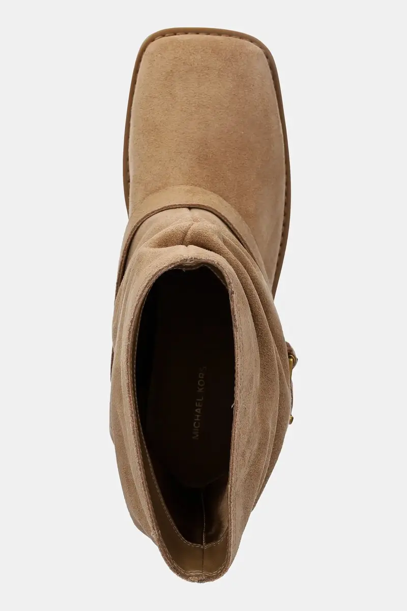 stivaletti alla caviglia in camoscio Colby donna colore beige 40F5COFE5S.297 miniatura 4