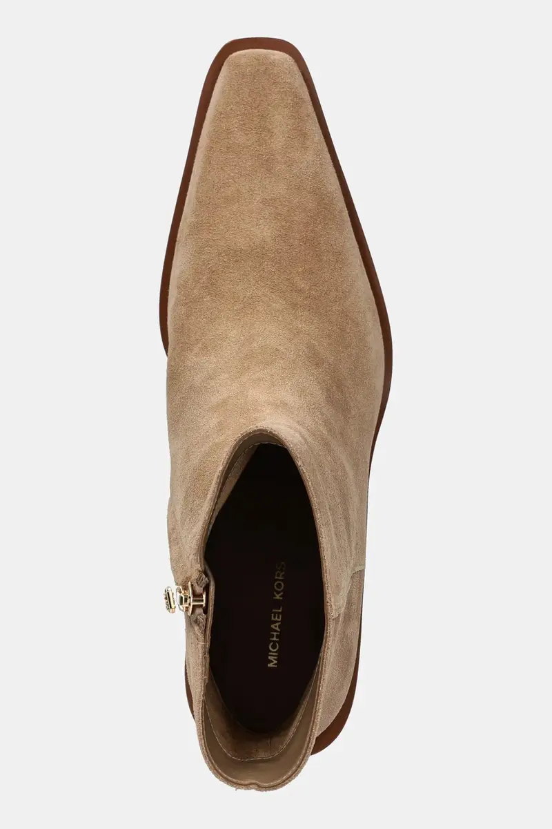 stivaletti alla caviglia in camoscio Nash donna colore beige 40T5NSME5S.222 miniatura 4