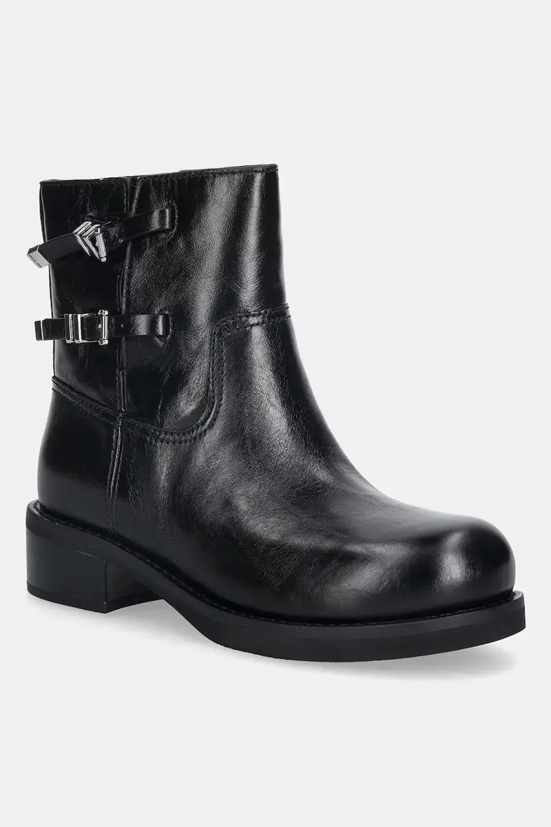 stivaletti alla caviglia in pelle Darrington donna colore nero 40F5DTFE5L.001