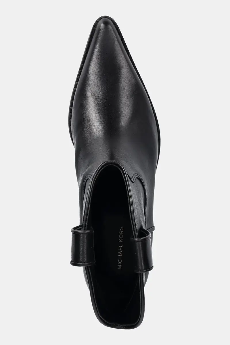 stivaletti alla caviglia in pelle Noemie Nero miniatura 4