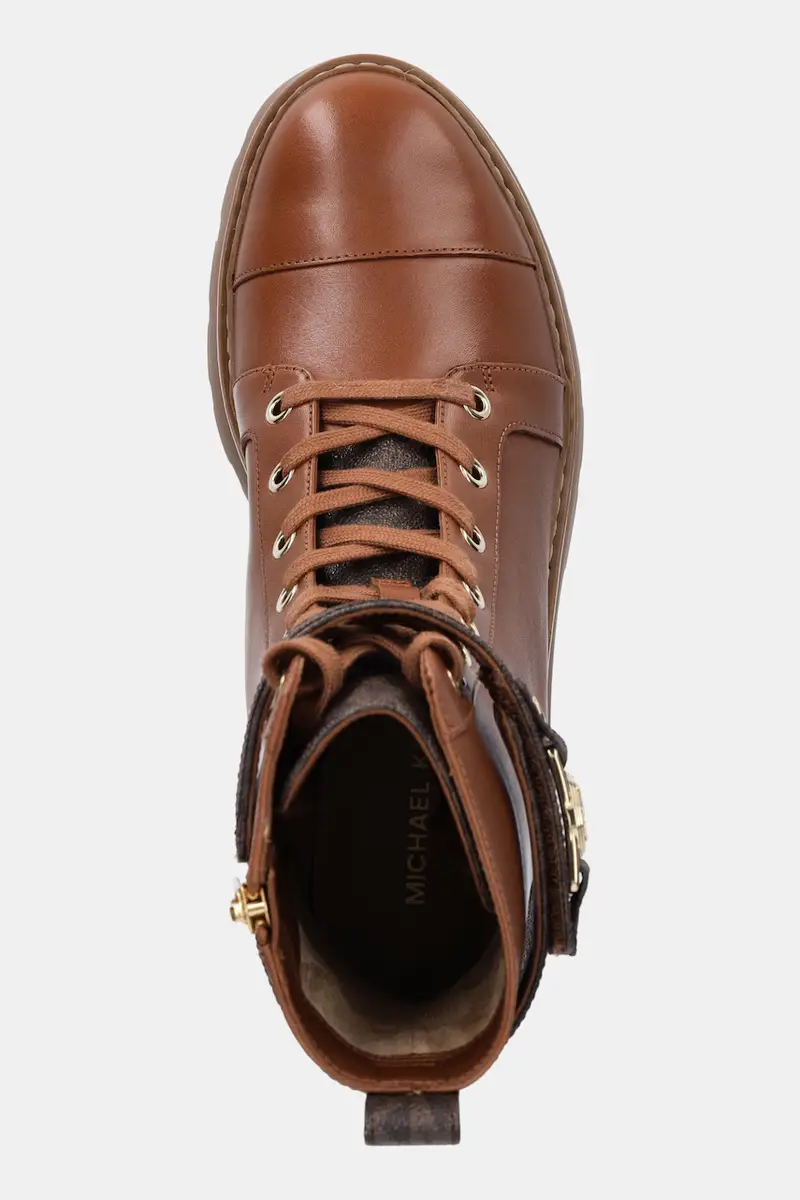 stivali da motociclista in pelle Mandy Marrone miniatura 4