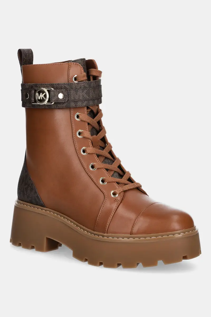 stivali da motociclista in pelle Mandy Marrone