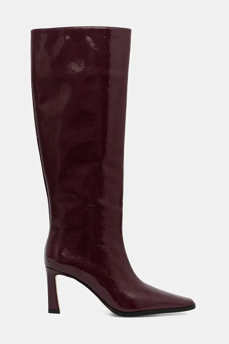 stivali in pelle Darrah Granata miniatura 2