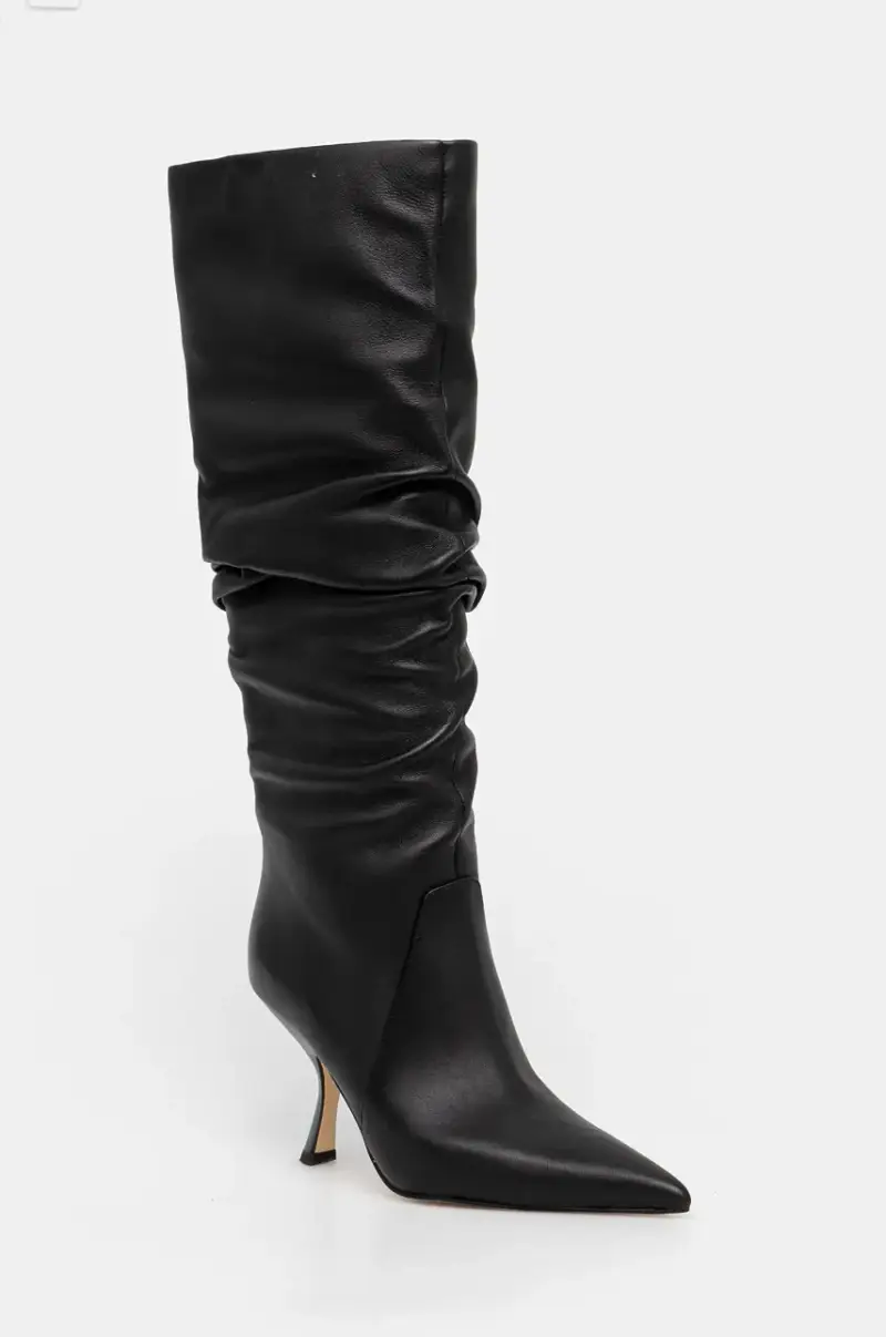 stivali in pelle Luna donna colore nero 40F4LUHB5L.001