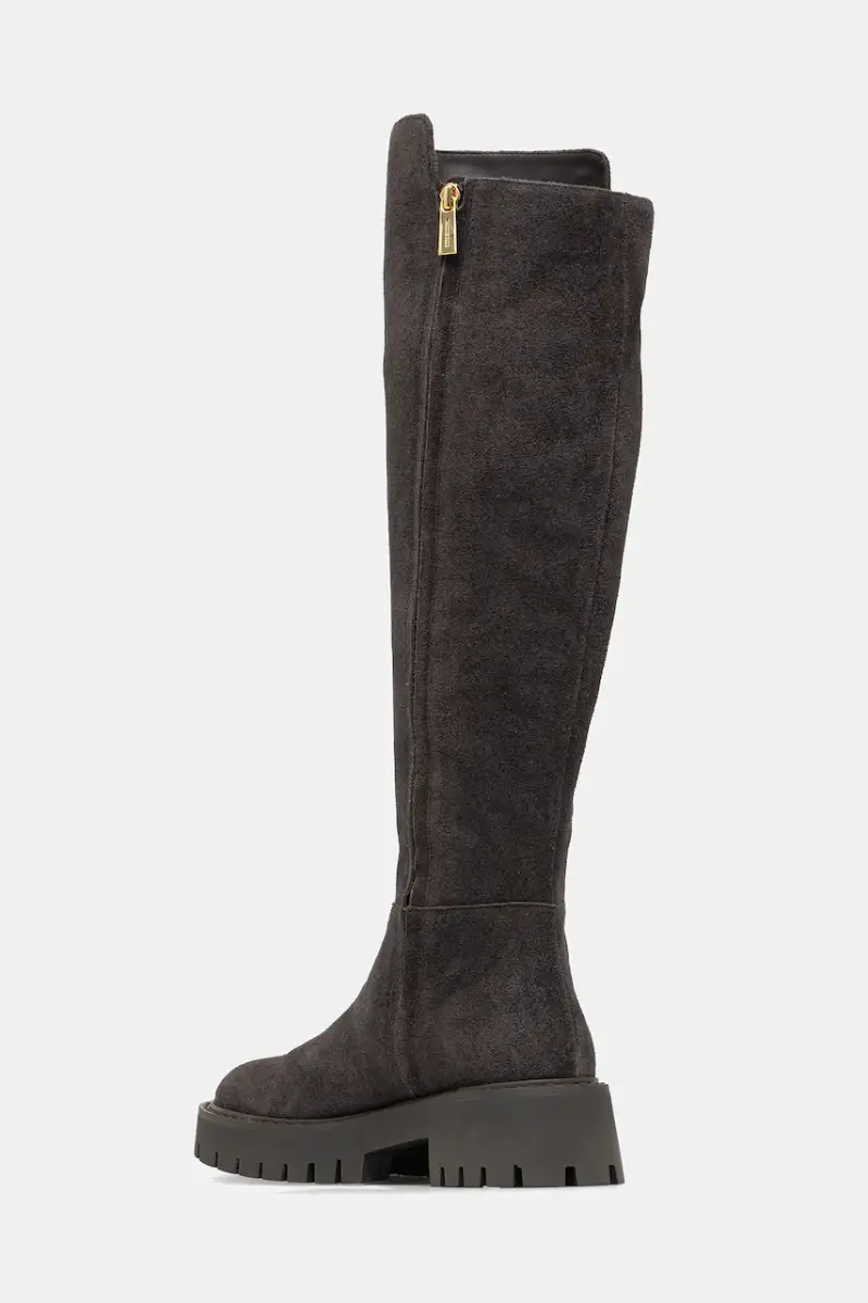 stivali in pelle scamosciata Asher Marrone miniatura 3