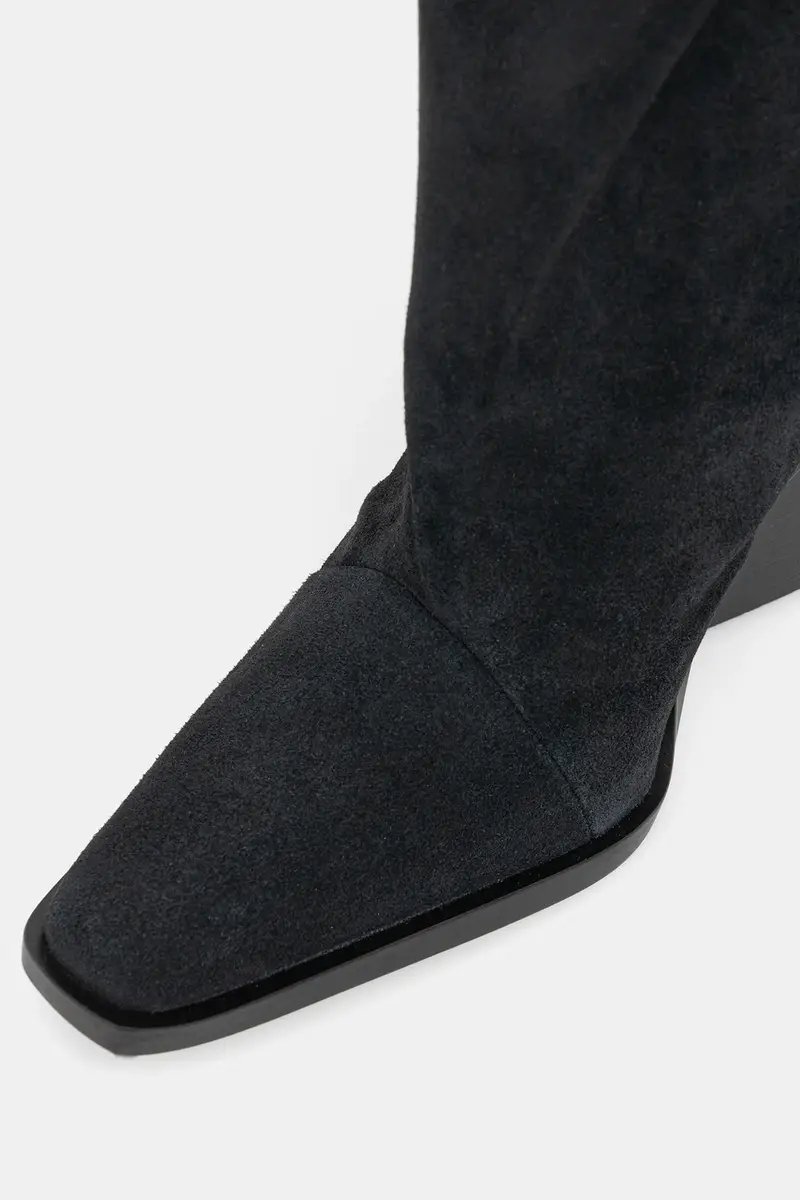 stivali in pelle scamosciata Noemie donna colore nero 40F5NOMB1S.001 miniatura 4