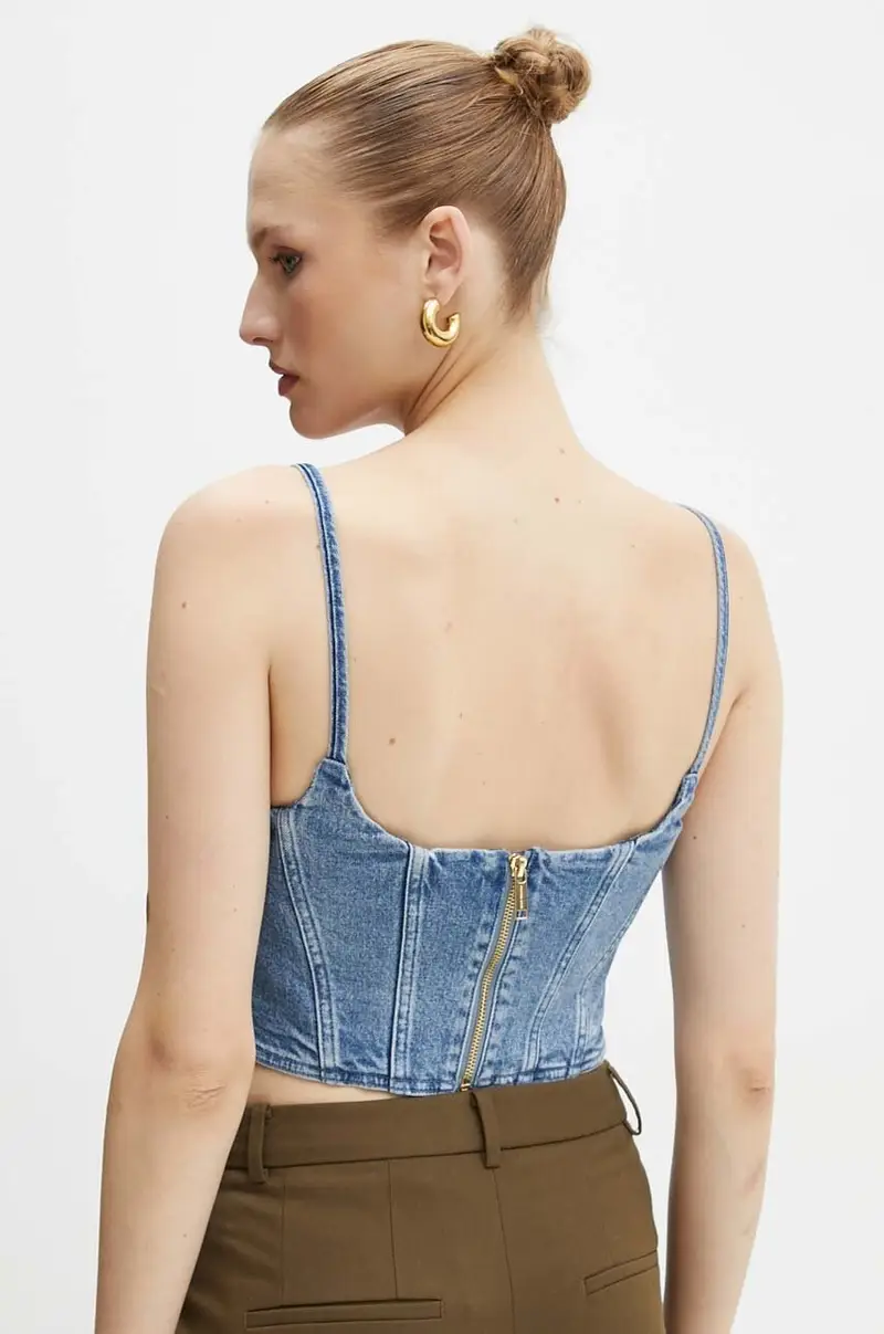 top jeans colore blu MT440OFEB1 miniatura 3