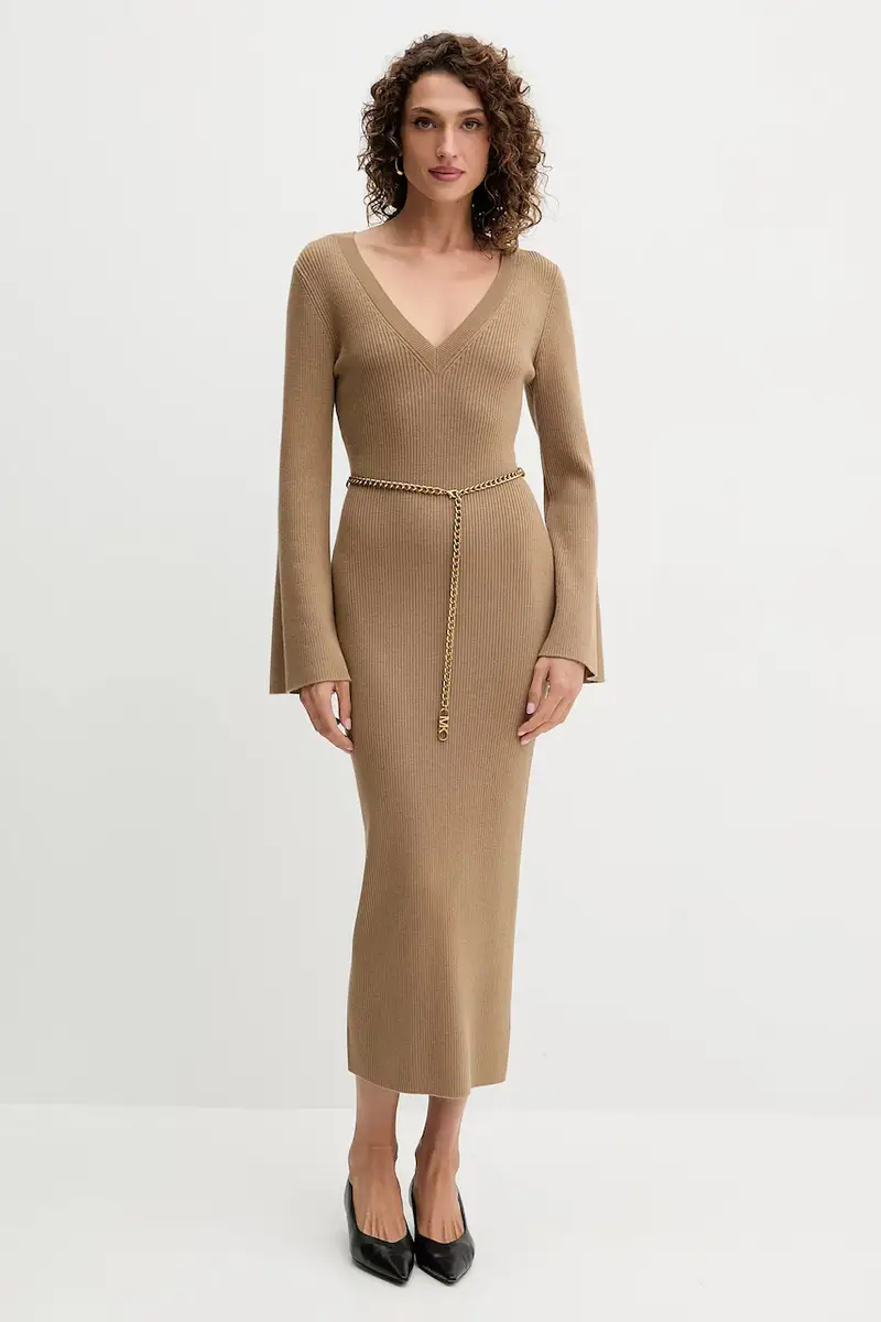 vestito con lana colore verde MF5835G4VR miniatura 2