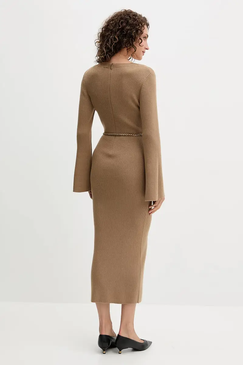 vestito con lana colore verde MF5835G4VR miniatura 3