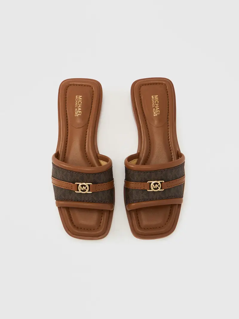 Zoccoletto caramello / marrone scuro miniatura 3