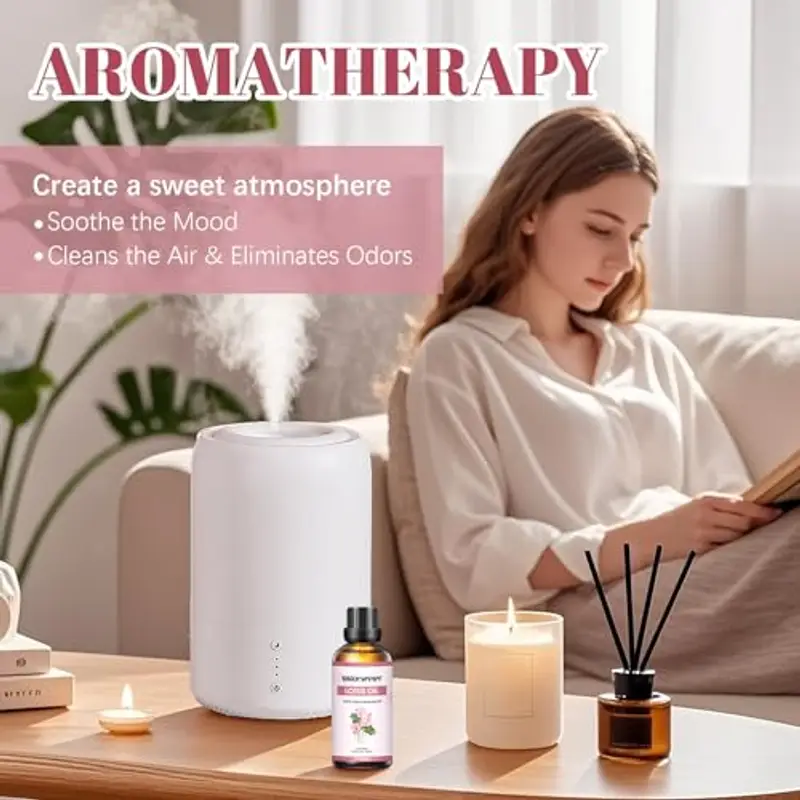 MIGCAPUT Olio Essenziale di Loto 100ML, Olio di Loto di Grado Terapeutico, 100% Naturale Oli Essenziali di Aromaterapia miniatura 3