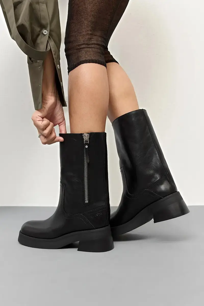 stivaletti alla caviglia in camoscio Gunda donna colore nero E8_4039 miniatura 5