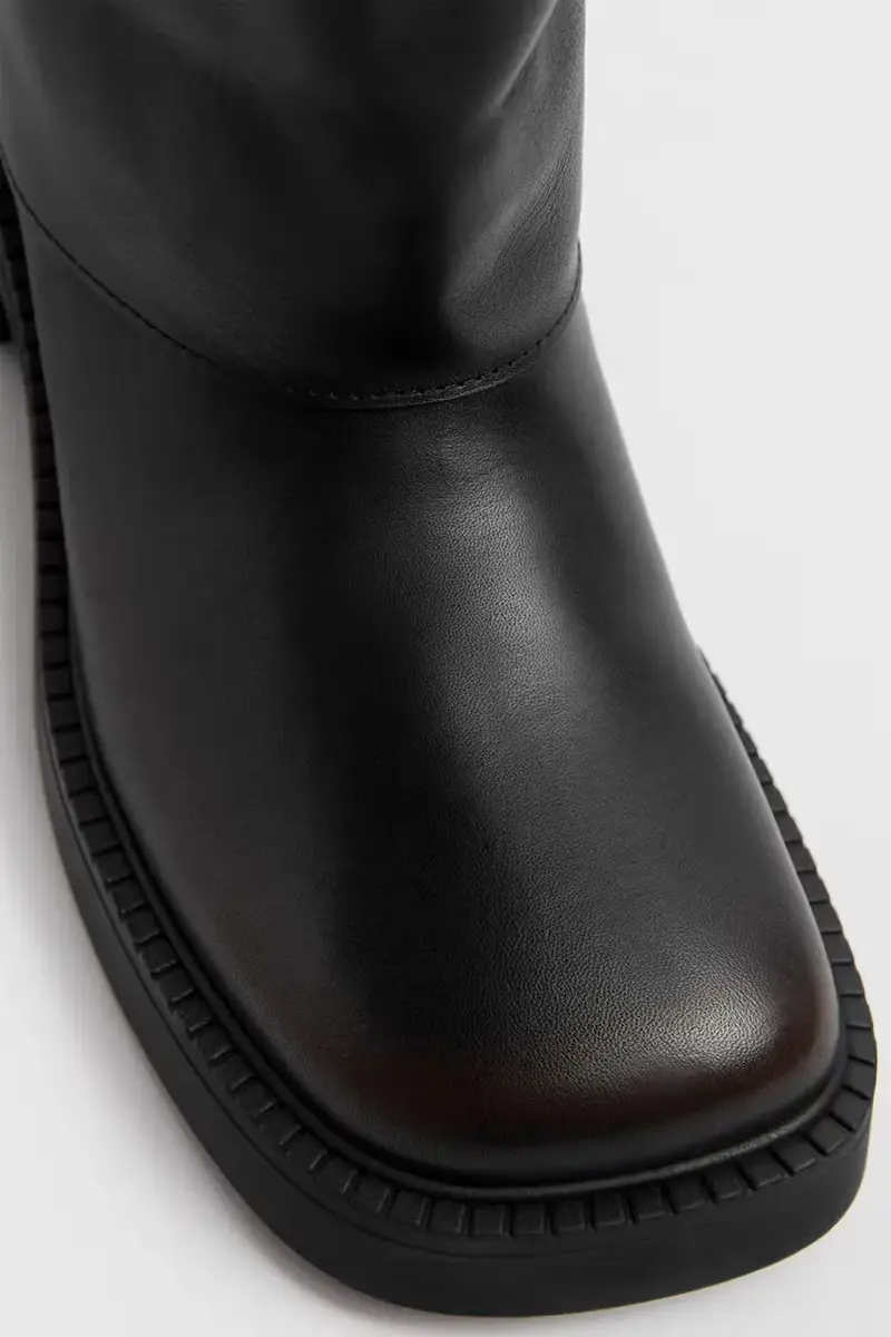 stivali in pelle Leala donna colore nero E8_3963 miniatura 2