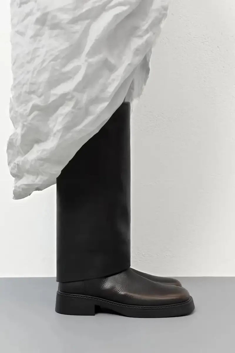 stivali in pelle Leala donna colore nero E8_3963 miniatura 5