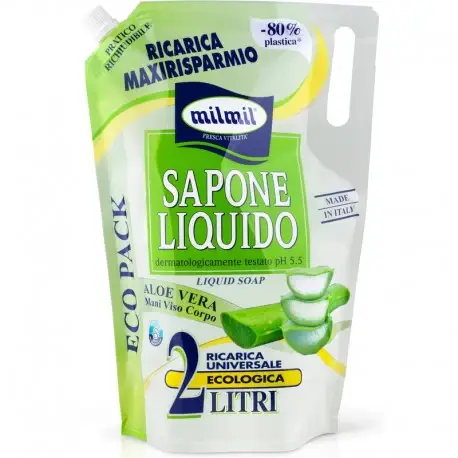 Sapone Liquido Busta Ricarica Aloe 2 Litri