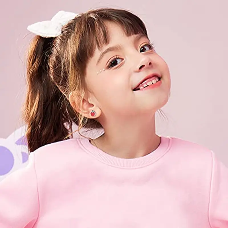 MILACOLATO 51Paia Orecchini Piccoli per Bambine Orecchini a Bottone con Aghi per Orecchie Acciaio Inossidabile Ipoallergenico, CZ Colorati Animali Fiore Frutta Perle Orecchini Stella Gioielli Regali miniatura 2
