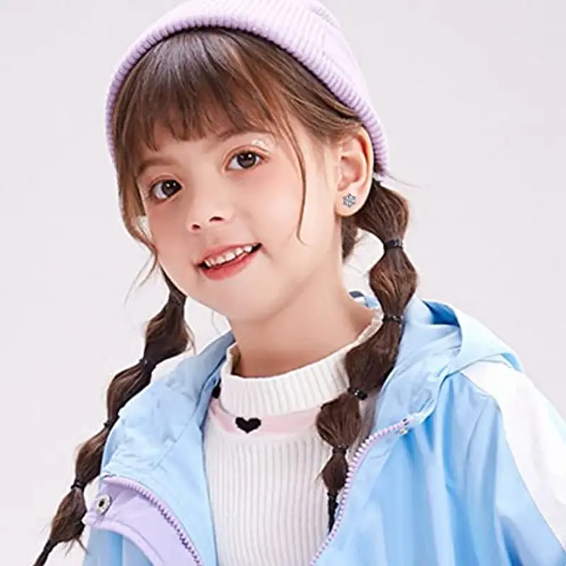 MILACOLATO 51Paia Orecchini Piccoli per Bambine Orecchini a Bottone con Aghi per Orecchie Acciaio Inossidabile Ipoallergenico, CZ Colorati Animali Fiore Frutta Perle Orecchini Stella Gioielli Regali miniatura 3