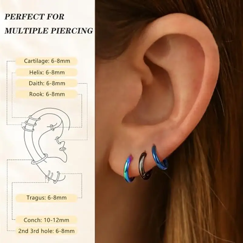 Milacolato Orecchini Uomo Verde 1597641 miniatura 2