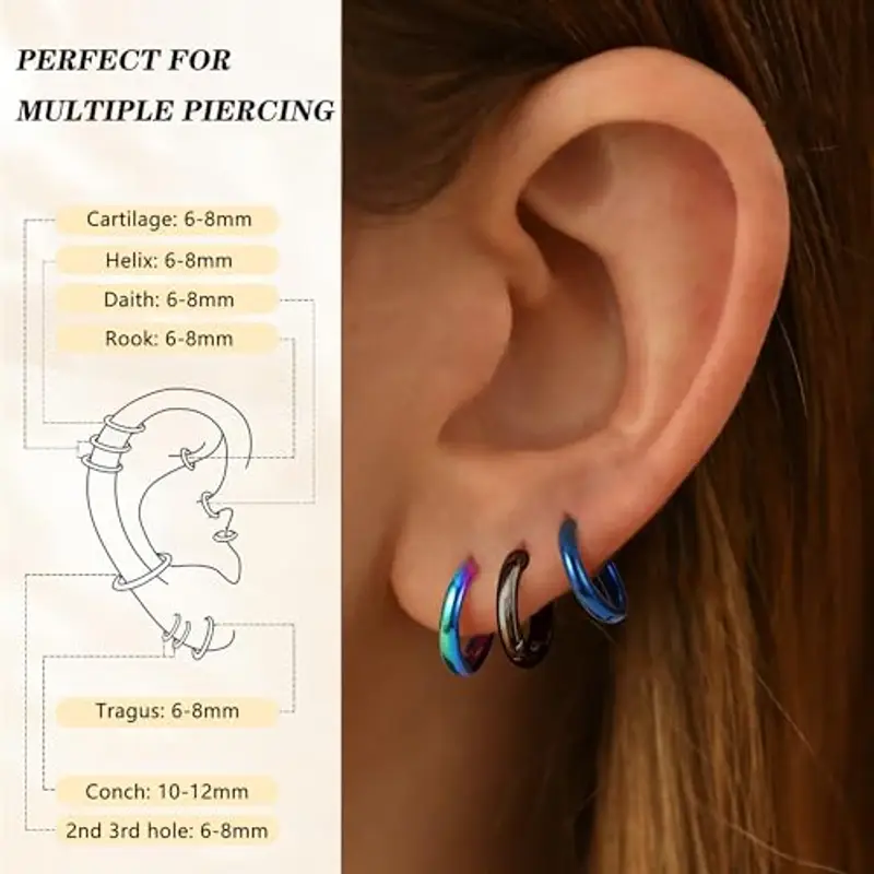 Milacolato Orecchini Uomo Verde 1597640 miniatura 2