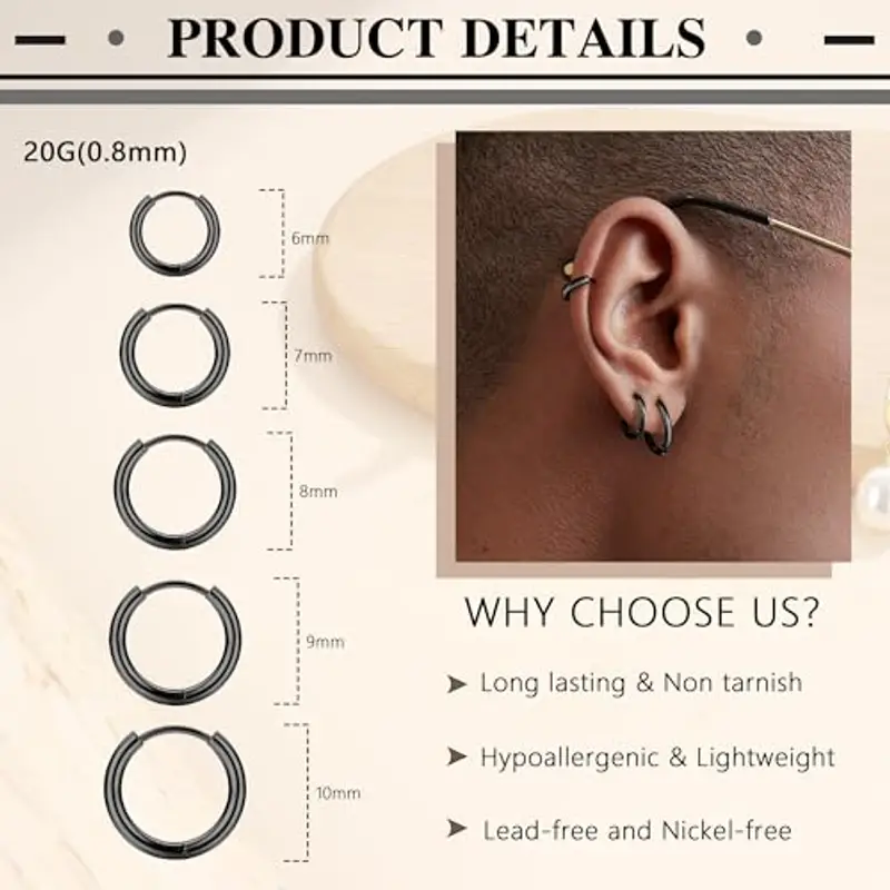 Milacolato Orecchini Uomo Verde 1604222 miniatura 3