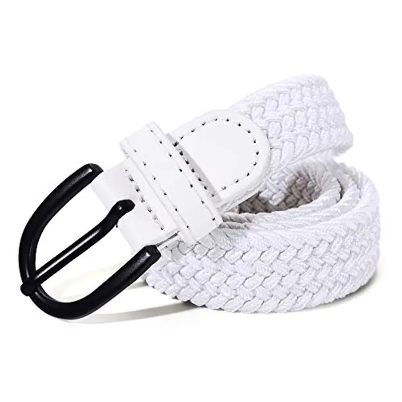 Mile High Life Cintura Intrecciata Elasticizzata da Bambino | Fibbia con Ardiglione | Parte Terminale in Pelle Sintetica | Larghezza 2, 5 cm | 5 Taglie 5 Colori miniatura 3