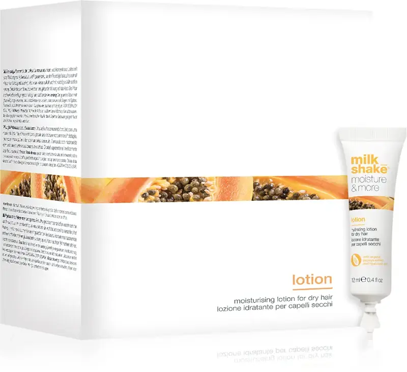 Moisture & More lozione latte idratante per capelli secchi 12× 12 ml
