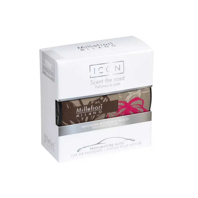 Car Air Freshener Icon Magnolia Blossom & Wood - Textile Floral - Profumo auto