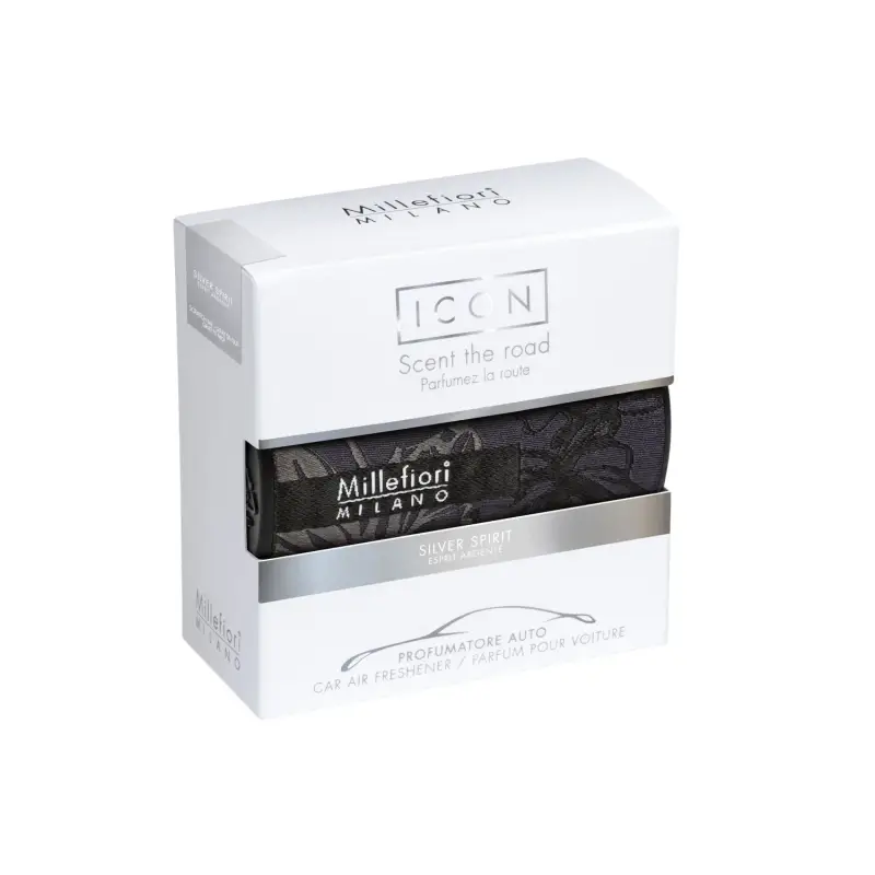 Car Air Freshener Icon Silver Spirit - Textile Flower - Profumo auto