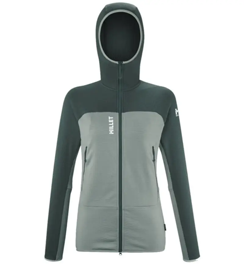 Fusion Grid - felpa in pile - donna Dark Green