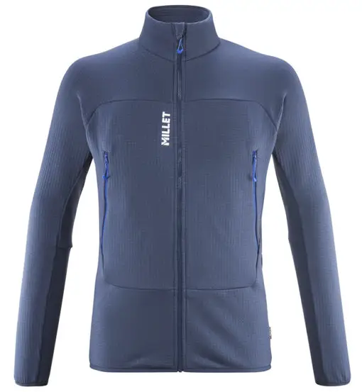 Fusion Grid - felpa in pile - uomo Blue