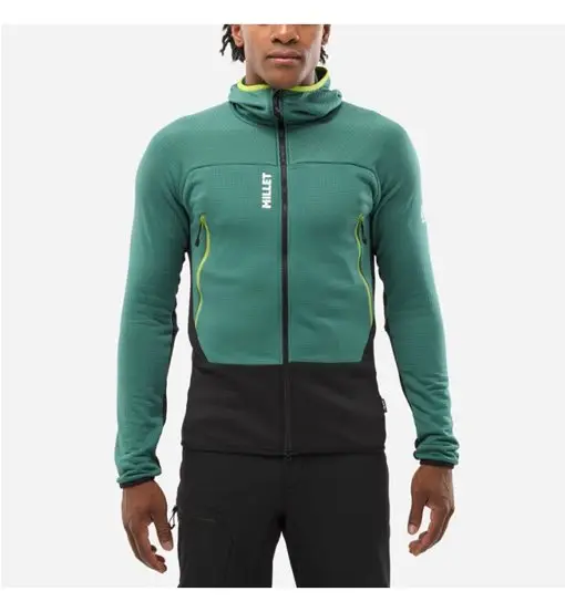 Fusion Grid - felpa in pile - uomo Green