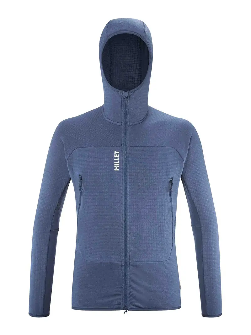 Fusion Grid Hoodie Lavaggio scuro