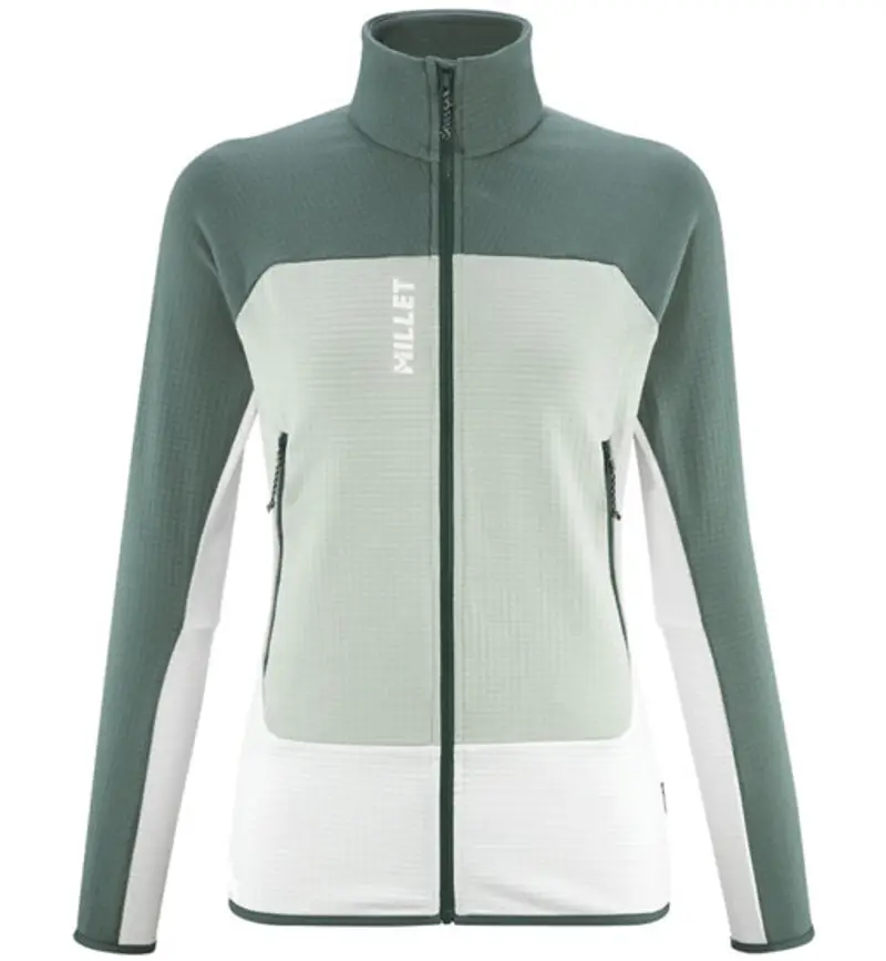 Fusion Grid W - felpa in pile - donna Green