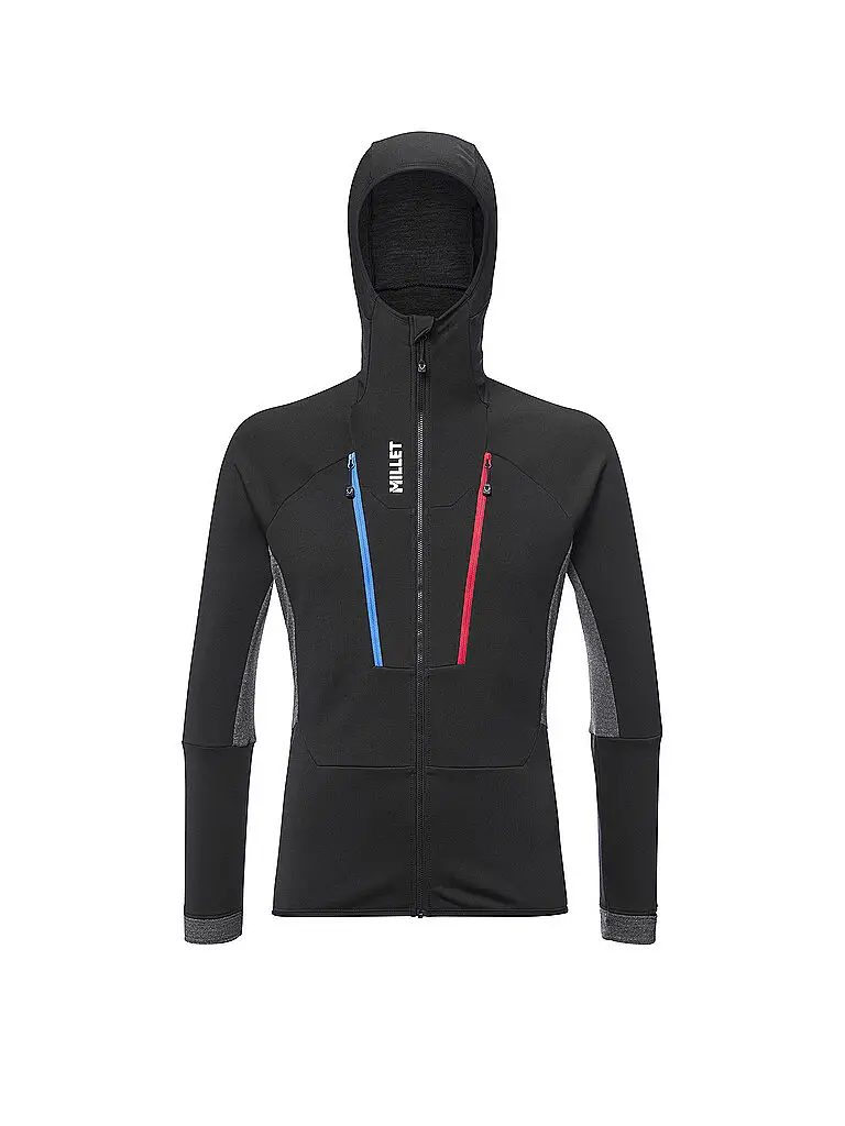 Giacca ibrida da uomo TRILOGY ICON WOOL Fleece Hoodie nero | M