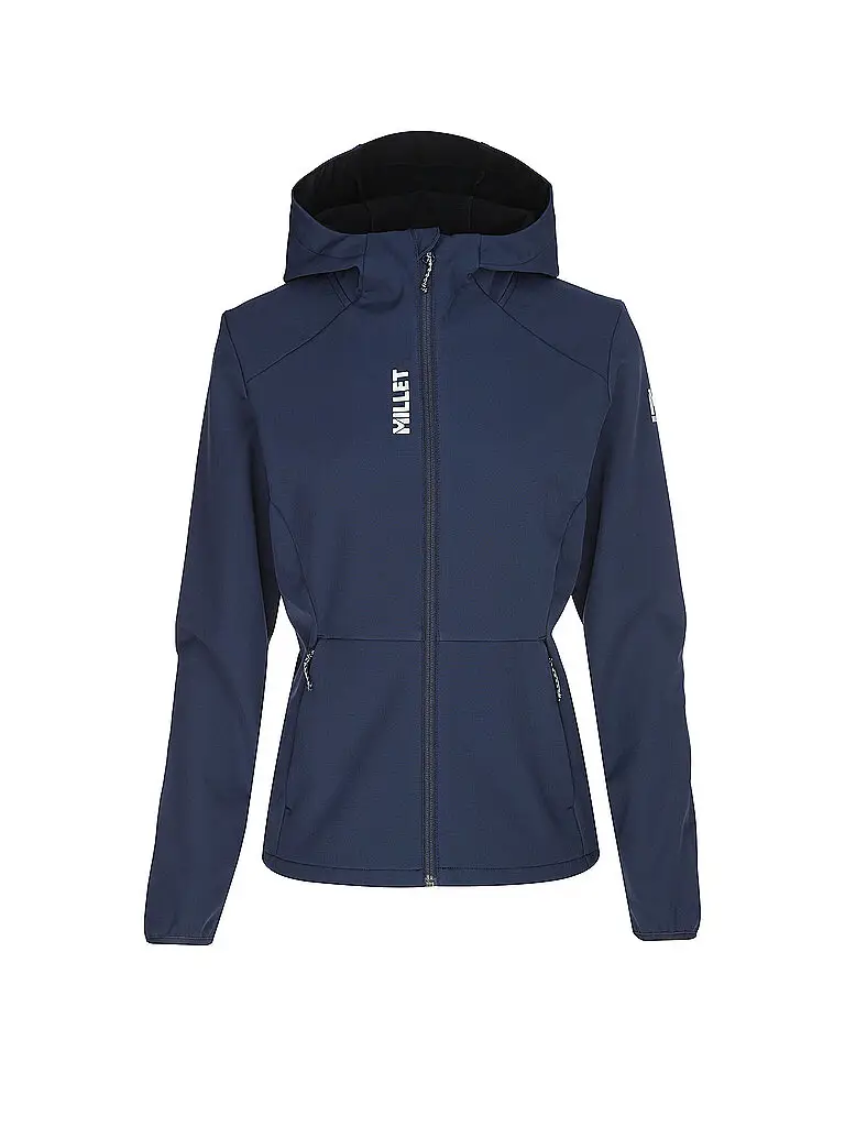 Giacca softshell da donna da turismo Seneca Shield Hoodie blu | XS